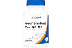 Nutricost Pregnenolone 30mg, 120 Capsules - Non-GMO, Gluten Free, Vegetarian Capsules