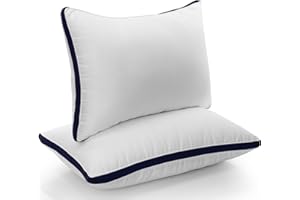 Utopia Bedding Almohadas (2 Unidades), 50 x 70 cm Tela de Microfibra con Relleno de poliéster 3D, Transpirable y Suave (Azul Marino)
