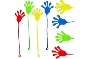 Yeefunjoy 4 Piezas Manos Pegajosas Adhesivas, Manos de Chismes Grande para Niños, Juguetes Regalo de Fiestas de Cumpleaños Infantiles Recompensas de Aula, Relleno Piñatas de Cumpleaños Infantil Niños