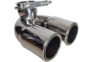 CARTUNER.DE TUNINGEXPERTS CARTUNER Auspuffblende Roadster Typ 452 60kw / 82PS BJ 2003-2005 Edelstahl hochglänzend Doppelendrohr Endrohrblende Auspuff Blende Endrohr Sportauspuff 2x60mm