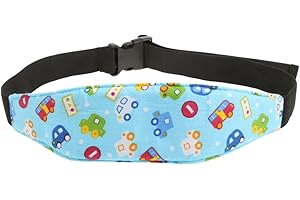 GÉNÉRIQUE Arnés de Seguridad Protección de Cabeza para Bebé Niños Correa de Coche - coche azul