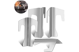 POFIBO Feuerplatten Abstandshalter, 4 Stück Universal Edelstahl Abstandshalter für Feuerplatten Feuertonne Grillplaten Kugelgrill BBQ Disc, Feuerplatte Zubehör Set