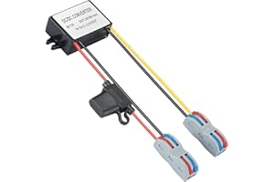 YABOANG Convertitore di tensione DC-DC da 12V a 24V, convertitore di tensione da 12V a 24V 3A 72W MAX, convertitore di aumento di tensione da 12V a 24V 72W 3A con fusibile impermeabile e striscia di serratura