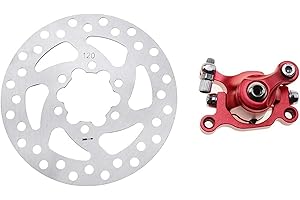 GOOFIT Motorcycle Brake Caliper 120mm Disc Rotor Brake Front Rear Replacement For MBX10 MBX11 Mini Dirt Bike 43cc 47cc 49cc Pocket Bike Goped Scooter Go kart