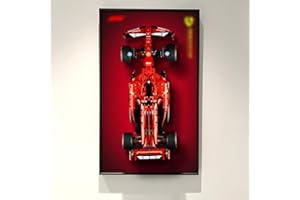 NOVDA Cadre d'exposition pour LEGO Technic Ferrari SF-24 F1 Racing Car, tableau mural de 75x45 cm pour support de voiture pour LEGO 42207 (sans modèle)