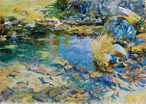 ODSAN Alpine Pool - By John Singer Sargent - Giclee Canvas Prints 32" by 23" Unframed