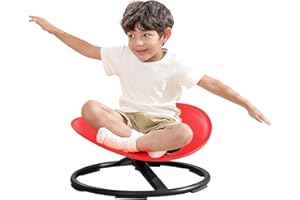 GFFTYX Autism Kids Swivel Chair, Kid Spinning Sensory Carousel Chair, Sit and Spin Chair Training Body Coordination Kids Preschool Toys for Children Ages 3-12 (Color : E)