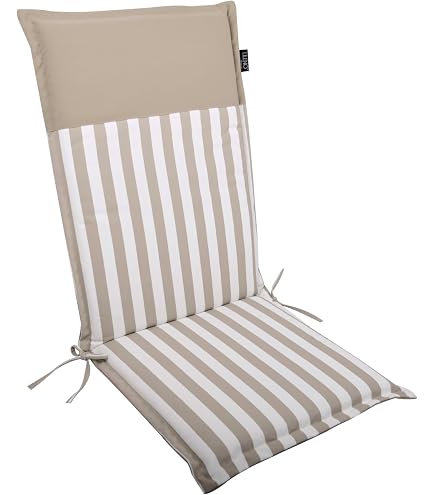 Cuscino Per Sedia Impilabile Angerer – Motivo Farfalla, Beige – Made In Germany - 2