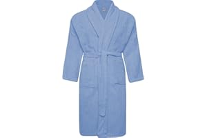 Adore Home Mens and Ladies 100% Cotton Terry Toweling Shawl Collar Red Bathrobe Dressing Gown Bath Robe