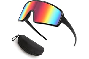 Karsaer Sport Sonnenbrille Schnelle Brille Rave Herren Damen Kinder Sportbrille für Radfahren Rennrad Laufen MTB Ski Softball Baseball Jugendliche Fahrradbrille mit UV400-Schutz