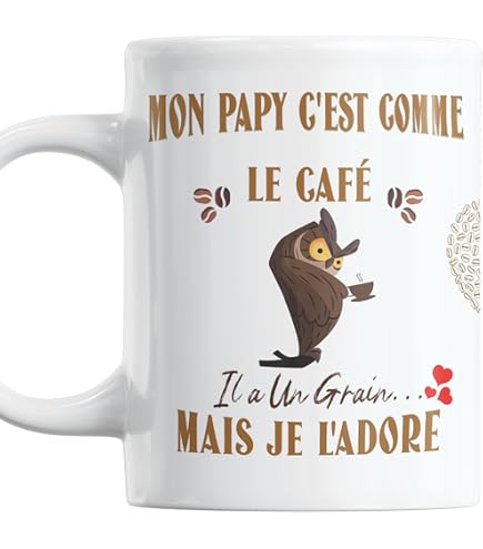 Mug Objets Noir Super Papy – Maison June Mug Objets Noir Super Papy – Maison June