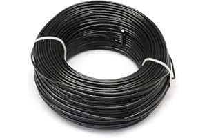 PH PANDAHALL PandaHall Fil en aluminium pour la fabrication de bijoux Calibre 15 1,5 mm Noir 100 m