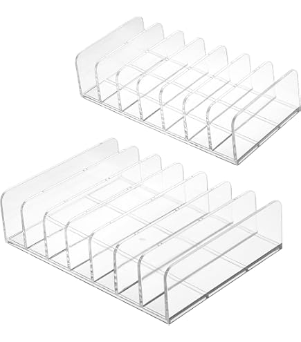 Make-up-Paletten-Organizer Mit 7 Fächern – 19x16x4,5 Cm, Transparent, Aus Kunststoff, Für Lidschatten & Kosmetik
