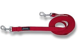 Animal Connection GUINZAGLIO Cani ADDESTRAMENTO in Nylon, 3 Metri RIDUCIBILE 1,5. Tanti colori disponibili (S/M, Ciliegia)