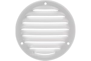LIRAST Ø 100mm / 4 inch Metal White Ventilation Grille - Air Vent Cover with Insect Mesh