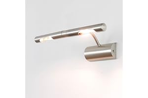Licht-Erlebnisse Bilderlampe aus Metall in Chrome 2xG9 B:30cm klassisch Spiegelleuchte für Flur Bad Wohnzimmer Schlafzimmer Wandlampe Bilderleuchte Wandleuchte Innen