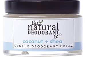 The Natural Deodorant Co, Gentle Deodorant Cream Coconut & Shea 55g, Aluminium Free, Plastic Free, Sensitive Skin