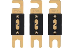 VEXUNGA ANL Fusible 200A 32V Fusibles ANL-200A Voiture à Plats 200 Ampère 32VDC pour Auto Audio Protection (Lot de 3 Pièces)