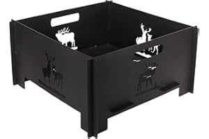 INNO STAGE Portable Plug Fire Pit, Heavy Duty Outdoor Living FirePit for Wilderness Camping 15.8"