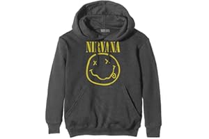 Rock Off officially licensed products Nirvana Yellow Grunge Face Pullover Hoodie