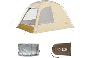 WINDHIKE Naturehike Dune7.6 Camping Tent for 2 to 4 Person with Stove Jack Hole,11.6 m²,TPU Door & Ground Sheet,PU2000mm Waterproof,UPF50 Sun Protection,Crossbar Self-Supporting,Family Tent for Outdoor,Camping