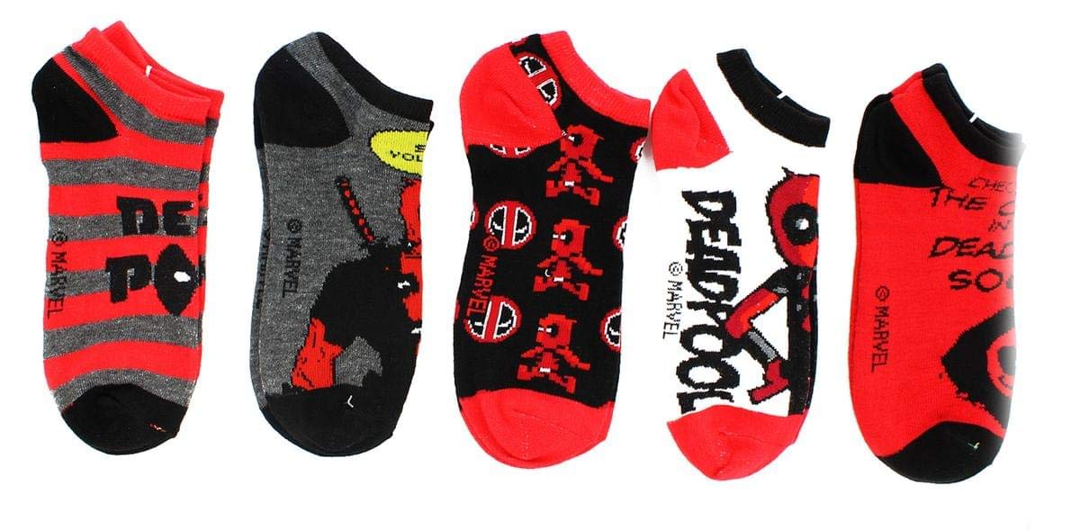 Marvel-Deadpool-Ankle-Socks-5-Pack