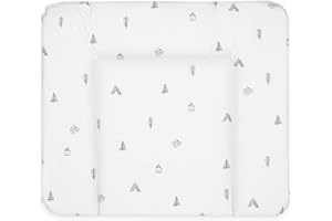 BONKY® Wickelauflage 85x72 cm - weiche Wickelunterlage - Baby Wickeltischauflage - Wasserdischt - Abwaschbar - Made in EU - 100% Oeko TEX - Mono 2A