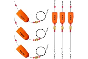 THKFISH Flotadores de Pesca Mar Boyas de Pesca Tope Silicona Pesca Flotadores Que Hacen Estallar Ponderados 4 Piezas Naranja,Verde,Amarillo