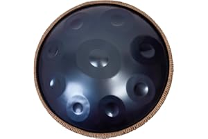 SAROSPAN Handpan Drum - 22-Inch 9-Note D Kurd 440Hz - Hand Tuning Handpan - Includes Soft Bag, Mallets, Stand, Note Stickers, Cleaning Cloth - Artist Performance Video