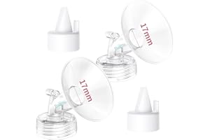 BALIME 17MM Flange and Duckbill Valve Set Compatible with Spectra S1 S2 9 Plus, Wide Mouth Breast Pump Replacement Parts, Multiple Size Options 13–30mm, Not Original Accessories