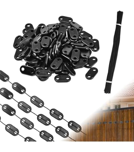 Clips Fixation Toile 100 Clips Avec Œillet Pour Voile D'Ombre - Fixation Toile/Filet - Polyéthylène Accessoire Protection Plantes