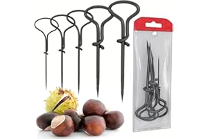 BEESI Kastanienbohrer Set I Inklusive Bastel PDF I 5x Handholzbohrer mit Griff für Kastanien als Nagelbohrer, Handbohrer Set, Bastelset, Holzbohrer I Basteln mit Kastanien Kinder