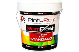 Masilla pared al uso RomPlast Standard blanco de PintuRom. Producto preparado para uso directo, Fácil de lijar y aplicar (5 Kg.)