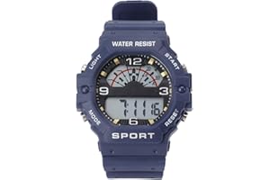 VGEBY Sports Electronic Watch, Waterproof Multifunctional Luminous Digital Watch with Quick Release Strap for Mens (Blue)