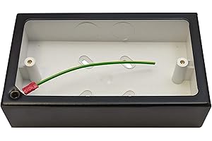 G&H BRASSWARE G&H 710FB 2 Gang Matt Black Surface Mounted Double 30mm Pattress Box