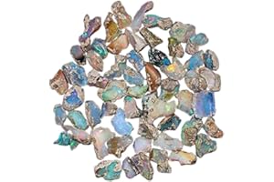 Jaguar Gems AA Natürlicher roher äthiopischer Opal-Edelstein, raue Opal-Kristalle, Schmuckherstellung, Edelstein, ultra-feuerschlagender klobiger Opal, Chakra-Heilstein, Drahtumwicklung