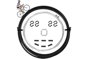 WUIOWPPIC Bike Inner Brake Cable Housing Kit, Bicycle Gear Cable Universal Mountain Bike Shifter Cable Set with Front Rear Accessory for Mountain & Road Bike Bicycle Change Cable with Housing (Black 1)