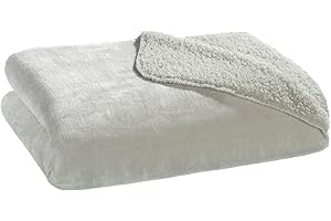 casa NOVA Wende-Wohndecke - Silbergrau - Polyester - 150 x 200 cm