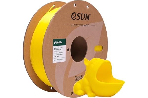 eSUN Filamento PLA 1.75mm, Modificado Impresora 3D Filamento PLA, Precisión Dimensional +/- 0.03mm, 1KG Carrete (2.2 LBS) para Filamento de Impresión 3D, Amarillo
