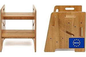 Minera, Step Stool for Toddler, Marche Pied pour Enfants, Marchepied à 2 Marches, Escabeau Enfant, Salle de Bain, Cuisine, Tabouret Montessori, Dotée de Bandes Antidérapantes, Supporte jusqu'à 80 kg