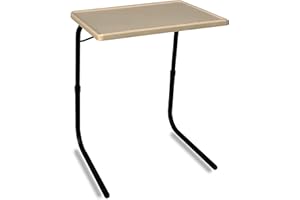 TABLE BUDDY | Adjustable multi position portable folding table mate for dining, workstation, bed trey, work, watch tv, study, outdoor and office furniture (Marble)