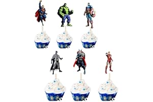 Miss-shop Stuzzicadenti Bandiera,Cupcake Bastoncino 24 Pezzi Cupcake Toppers Decorazione Cupcake Bambini Compleanno Matrimoni Docce per Bambini Articoli per Feste di Nozze Bomboniere Decor