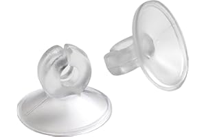 BAZERGA 50 X Ø 27 Mm Ventouse pour Guirlande Lumineuse ventouses vitre vis avec Filetage Crochet puissante fenetre Support Petite Transparente (Lot 50)