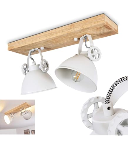 Plafonnier Tina En Métal Noir Et Or, Luminaire De Plafond à 3 Spots Orientables Pour Ampoules E14, Ampoule(s) Non Incluse(s