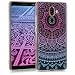 Produktbild kwmobile Hülle für Nokia 7 Plus - TPU Silikon Backcover Case Handy Schutzhülle - Cover klar Indische Sonne Design Blau Pink Transparent