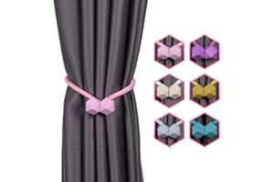 INHDBOX Magnetyczny uchwyt marszczący do zasłony, kreatywne klipsy do zasłony, do tylnej zasłony, klamry, do dekoracji domu, 2 sztuki