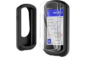 Moorovgi Custodia+2 Pezzi Vetro Temperato per Garmin Edge 1030,Pellicola Protettiva Proteggi Schermo Accessorio per Computer da Bici GPS per Garmin Edge 1030 (Black)