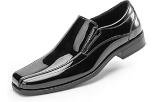Cusolemore Mocasines para Hombre con Forro de Microfibra, Punta Cuadrada para Trabajo y Casual, Estilo Oxford de Negocios
