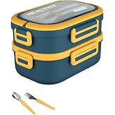 1650 ML İki Kat &Uuml;&ccedil; B&ouml;lme Paslanmaz &Ccedil;elik Lunch Box Yeni Nesil Sefer Tası - Kaşık Ve &Ccedil;atallı -6715