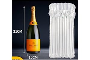 logei® Buste gonfiabili Sacchetti gonfiabili a bolle d'aria, per il trasporto, per bottiglie di vino, 10 cm x 31 cm (50 pezzi non contiene pompa)